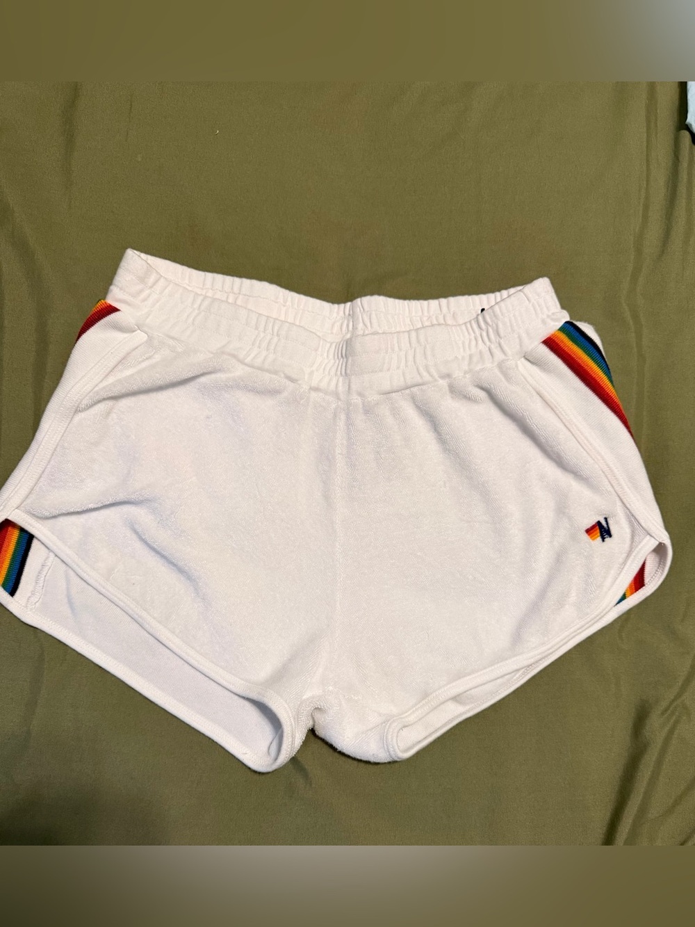 Aviator Nation White Five Stripe Lounger Short